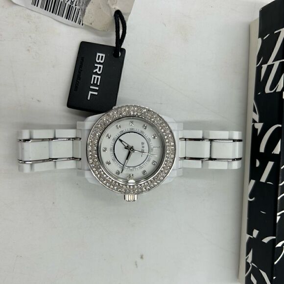 Women’s Breil ceramic watch with  Crystal, Bezzel, and face NWT main image 8